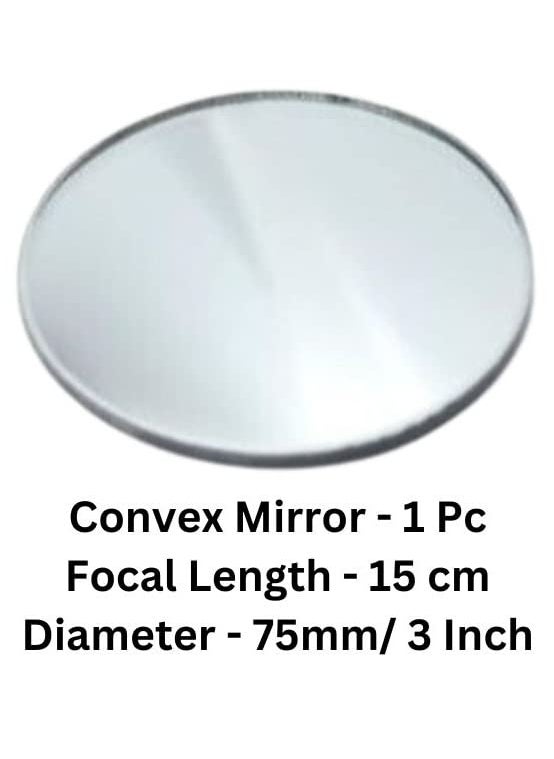 ESPtronics ERH India 1 Pc Convex Mirror Diameter75 mm Focal Length15 cm for Microscopes Telescopes Magnifying Glasses etc  - Image 2