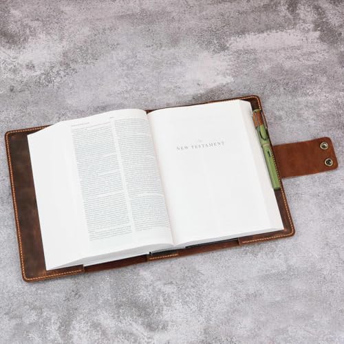 D&M leather studio ESV Study Bible Cover – Full Grain Leather Bible Case with Handle, Handmade Vintage Protector for ESV Study Bible Only - Image 4