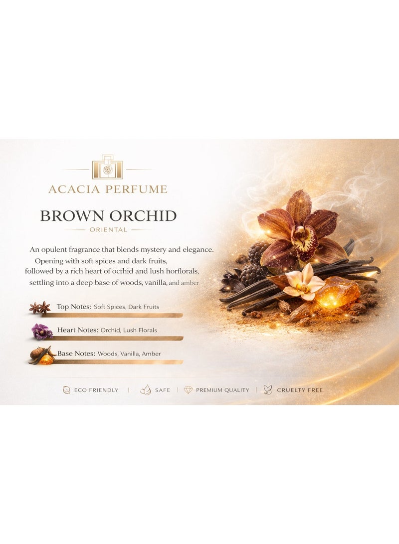 زيت عطر Brown Orchid الفاخر 500 مل – تركيبة عالية التركيز تمنحك رائحة فاخرة تدوم طويلاً، مثالية لتعطير المنازل والمكاتب باستخدام أجهزة التعطير والمرطبات. - Image 2