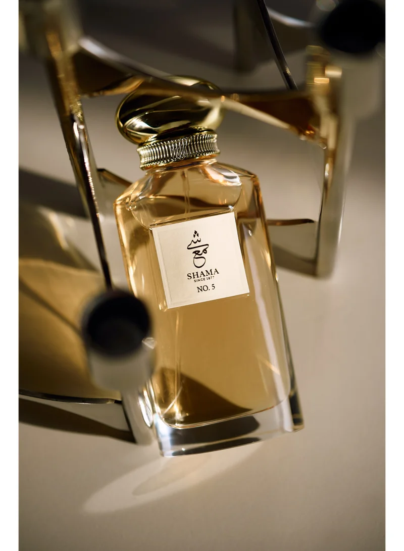 Shama  Shama No. 5 Luxury Eau de Parfum | Long-Lasting Floral Amber Perfume for Men & Women | Jasmine, White Amber & Musk | 90ml  | Best Price UAE