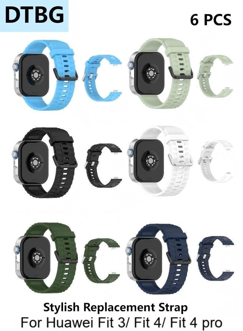 DTBG Soft Silicone Watch Straps, Suitable For Huawei Fit 3/ Fit 4/ Fit 4 pro , Waterproof, Breathable and Adjustable Sports Watch Straps  - Image 1
