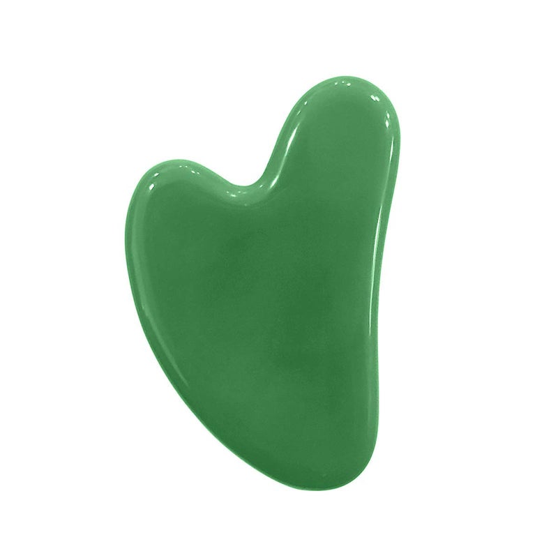 Ina Beauty Large Gua Sha Heart Natural Jade Stone for Face to Lift Decrease Puffiness and Tighten