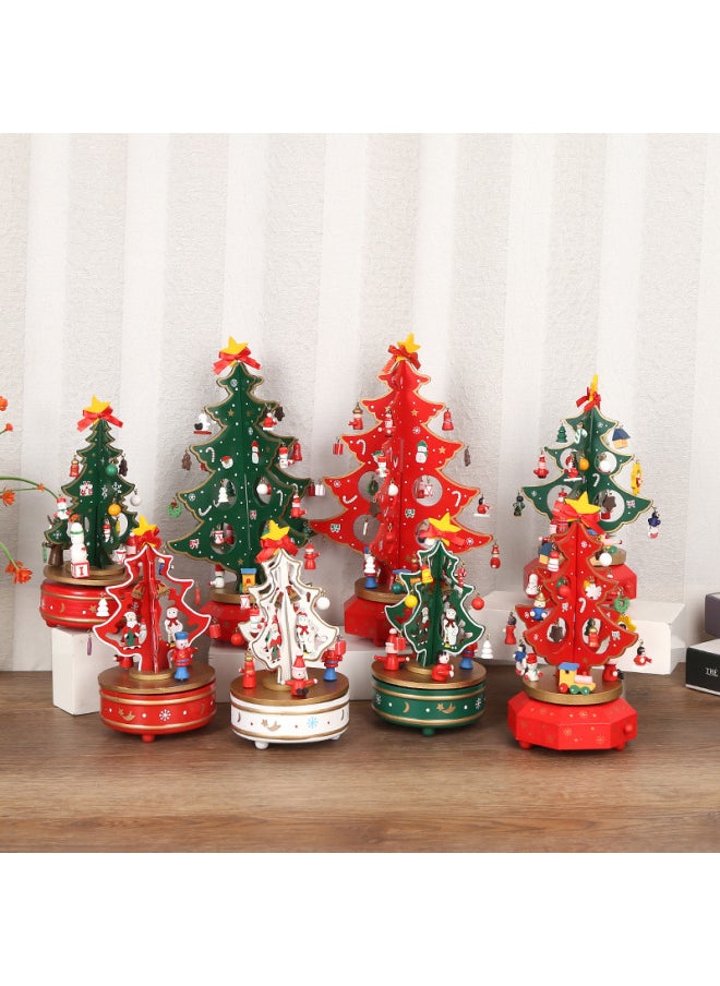 Gifts Wooden Music Box Music Box Decoration Crafts Gifts For Children Music Tree Wholesale-Color:ZT2-923L  - Image 2