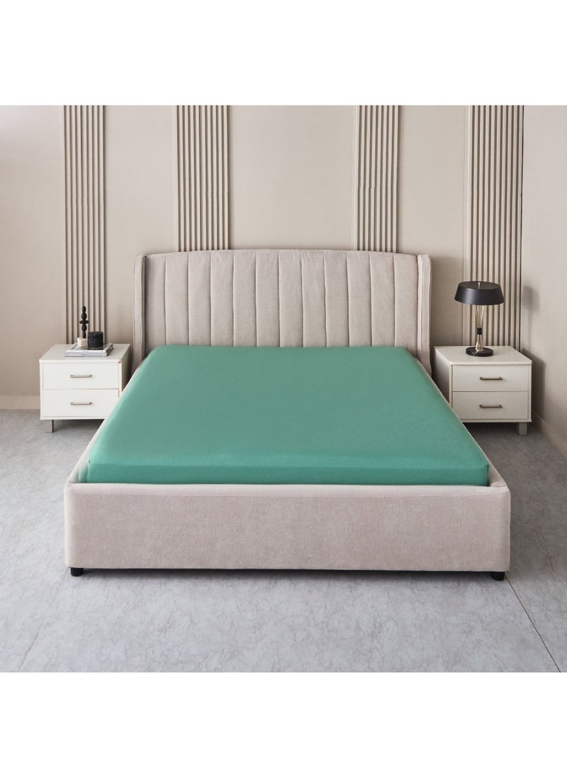 Home Box - Derby Solid Queen Microfibre Fitted Sheet 200 x 25 x 150 cm - Image 1
