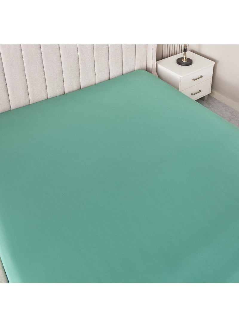 Home Box - Derby Solid Queen Microfibre Fitted Sheet 200 x 25 x 150 cm - Image 1
