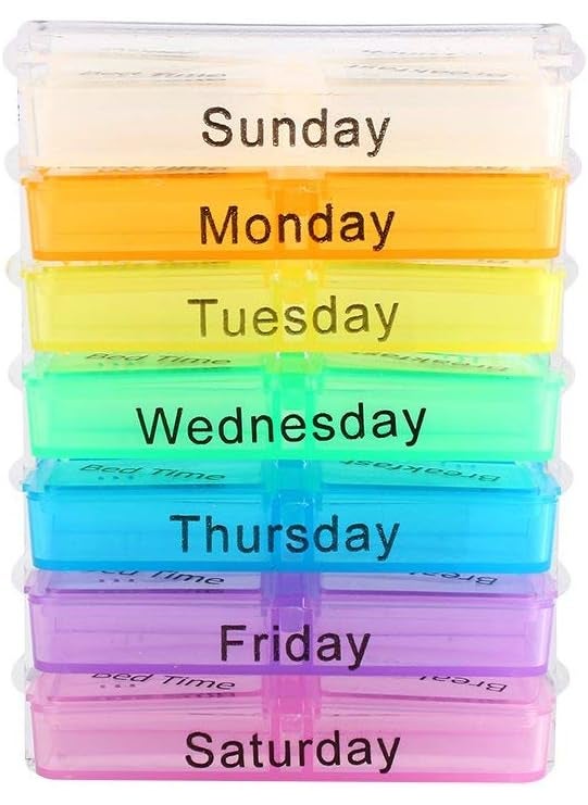 YOSOO - 7 Days Weekly Dispenser Am Pm Storage Container Tablet Sorter Case Organizer - Image 1