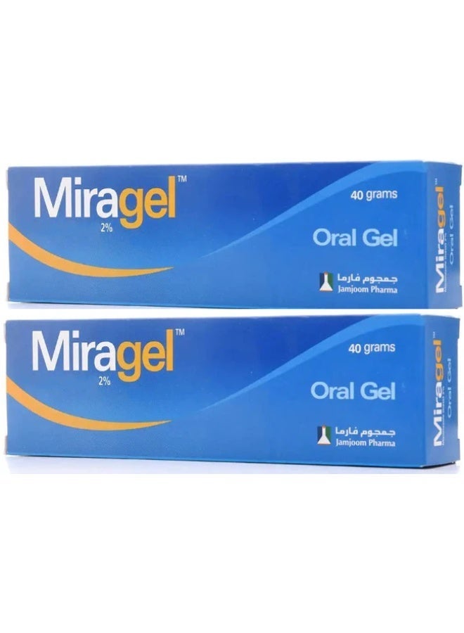 ميراجيل جل ميراجيل للفم 40 غرام (عبوة من قطعتين) – جل ملطف للعناية بالفم لراحة اللثة والفم - Image 2