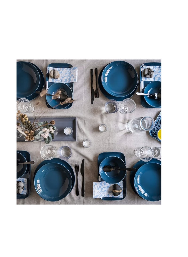 خدمة 24 قطعة ، فيروزي غامق لامع - Image 2