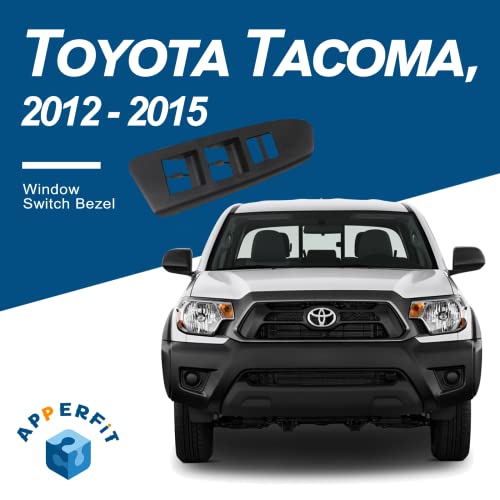 APPERFiT Window Switch Bezel Cover for Front Door Left Driver Side Compatible with Toyota Tacoma 2012 2013 2014 2015 Replaces 74202-04040 Window Switch Trim Accessories - Image 2