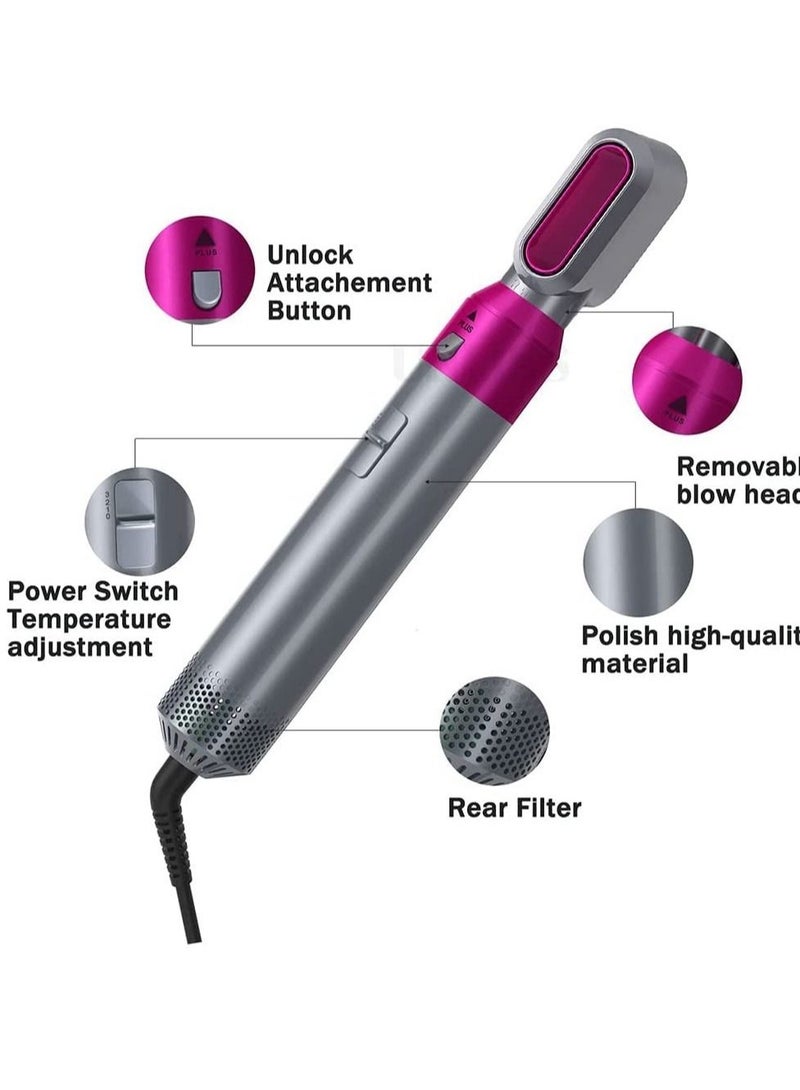 ELTRAZONE 5 in 1 one-step hair dryer and volumizer hot air brush for Straightening Curling Drying - Image 3