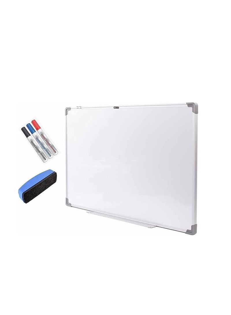 White Board Dry Erase, 900 x 600 mm (60cm x 90cm) & Whiteboard Marker 3 Pieces  - Image 2