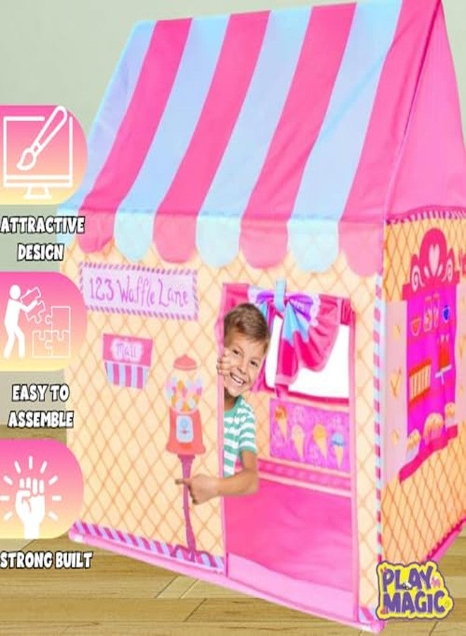 PlayMagic Waffle Lane Kids Play Theme Foldable Tent House for 2 3 5 6 to 8 Years Old Girls Boys | Perfect for Indoor & Outdoor Play |Pretend Play Toy Baby House Hut for Kid | Birthday Gift, Multicolor - Image 5