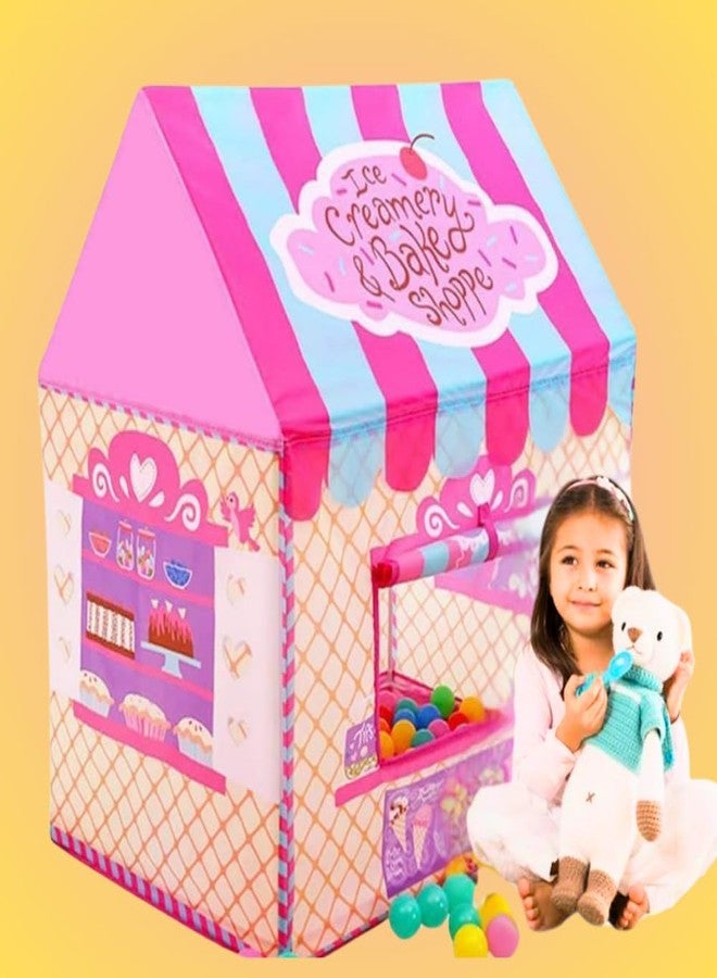 PlayMagic Waffle Lane Kids Play Theme Foldable Tent House for 2 3 5 6 to 8 Years Old Girls Boys | Perfect for Indoor & Outdoor Play |Pretend Play Toy Baby House Hut for Kid | Birthday Gift, Multicolor - Image 2