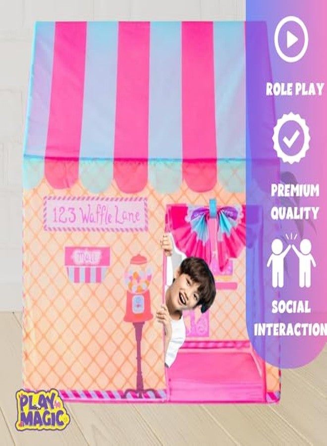 PlayMagic Waffle Lane Kids Play Theme Foldable Tent House for 2 3 5 6 to 8 Years Old Girls Boys | Perfect for Indoor & Outdoor Play |Pretend Play Toy Baby House Hut for Kid | Birthday Gift, Multicolor - Image 4