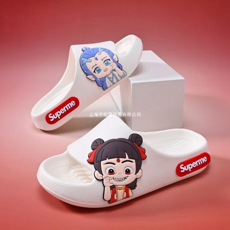 Nezha Ao Bing Kidsren'S Slippers Boys New Boys Non-Slip Girls Indoor Kidsren Girls Bathing Summer Baby - Image 2