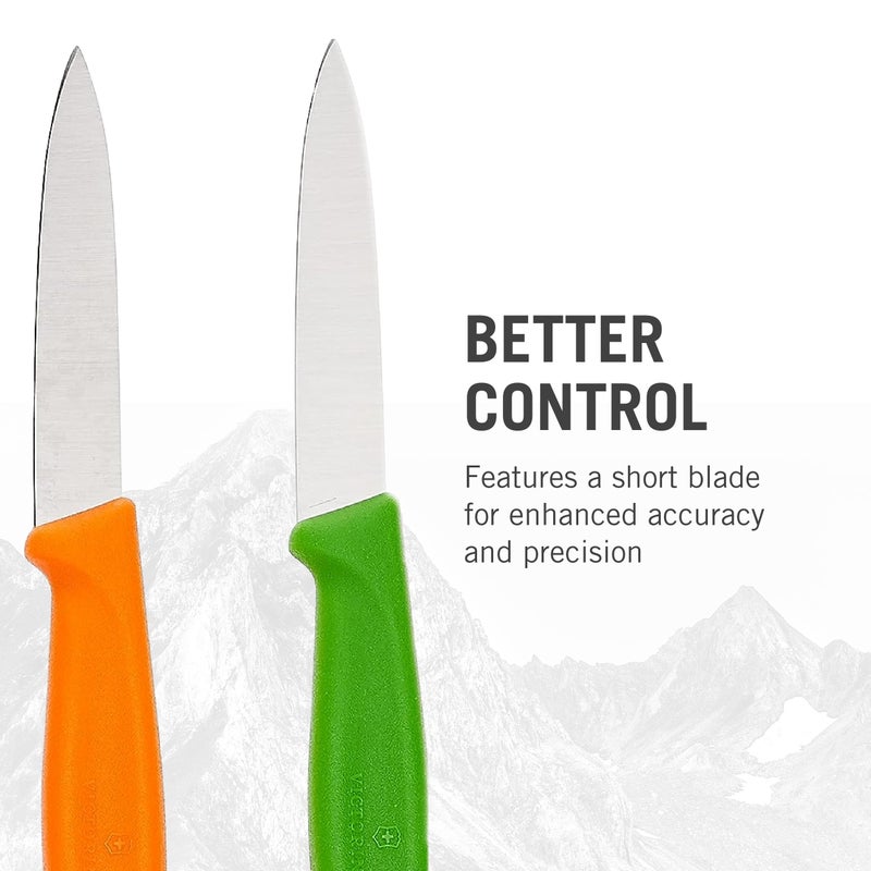 Victorinox Victorinox Swiss Classic Paring Knife Set - Superior Kitchen Knives for Cutting Fruit, Vegetables & More - Cooking Knives for Kitchen Accessories - Multicolored 4-Piece Set, Straight Edge, 3"  - Image 4