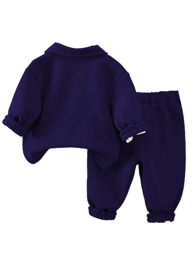صندوق المفاجآت الصغيرة Blue Popcorn 2 pcs Track suit set for Toddlers/Kids