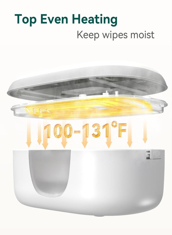 Babelio Baby Wipe Warmer and Wet Wipes Dispenser | Large Capacity Wipes Warmer for Babies with Night Light | Top Even Heating, 4-Level Temperature (100-131℉) | Newborn Essentials - Image 2