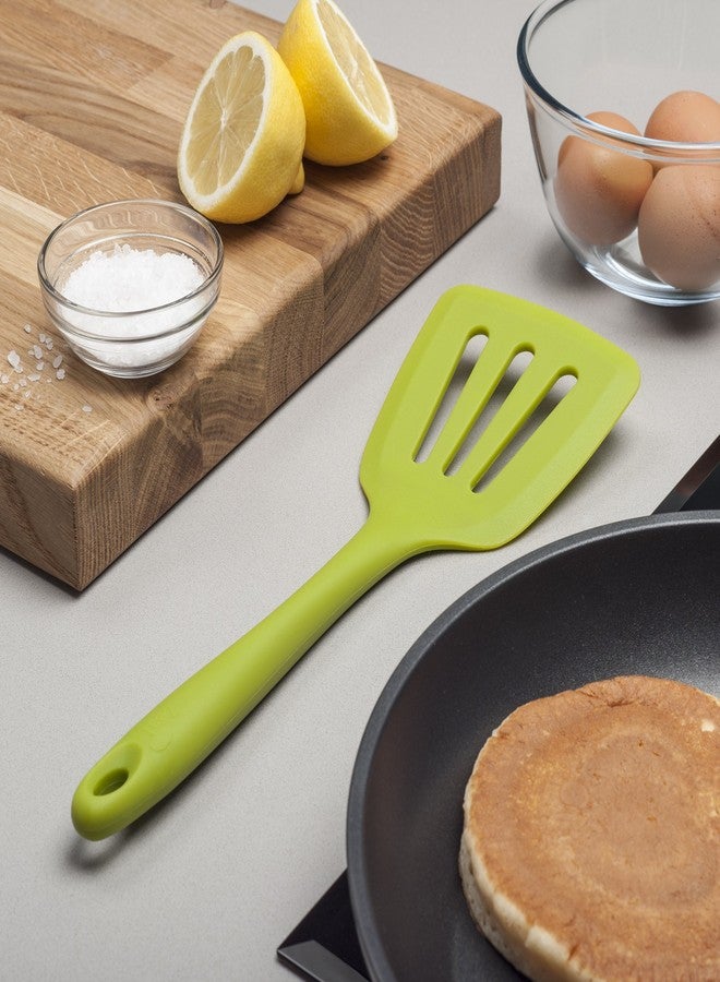 Zeal Silicone Non-Stick Slotted Fish Slice/Cooking Turner (30cm) -Lime - Image 4