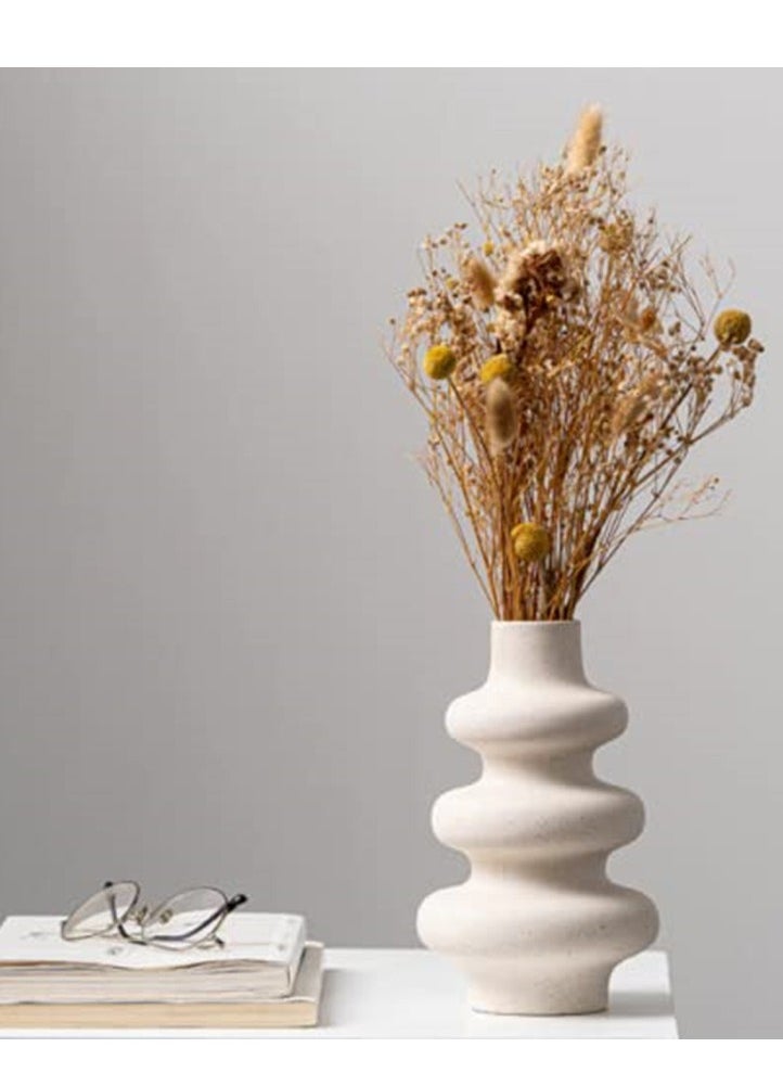 XiuWoo - White Wave Design Flower Vase - Image 1