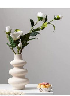 XiuWoo White Wave Design Flower Vase  - Image 1