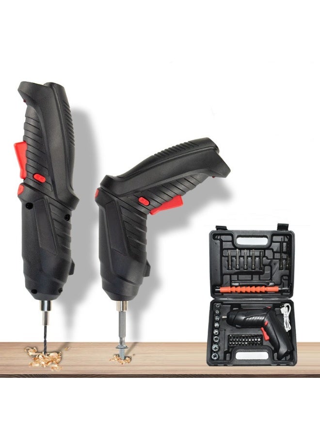 Portable Dual Electric Screwdriver Kit | Cordless Mini Power Driver with Adjustable Position Handle & LED Light | Quick & Easy Home & DIY Repair Tool Set - Image 2