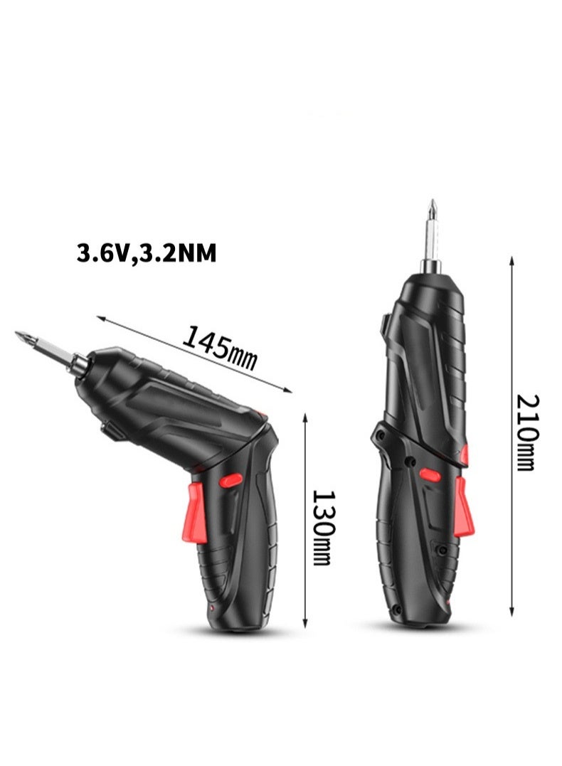 Portable Dual Electric Screwdriver Kit | Cordless Mini Power Driver with Adjustable Position Handle & LED Light | Quick & Easy Home & DIY Repair Tool Set - Image 4