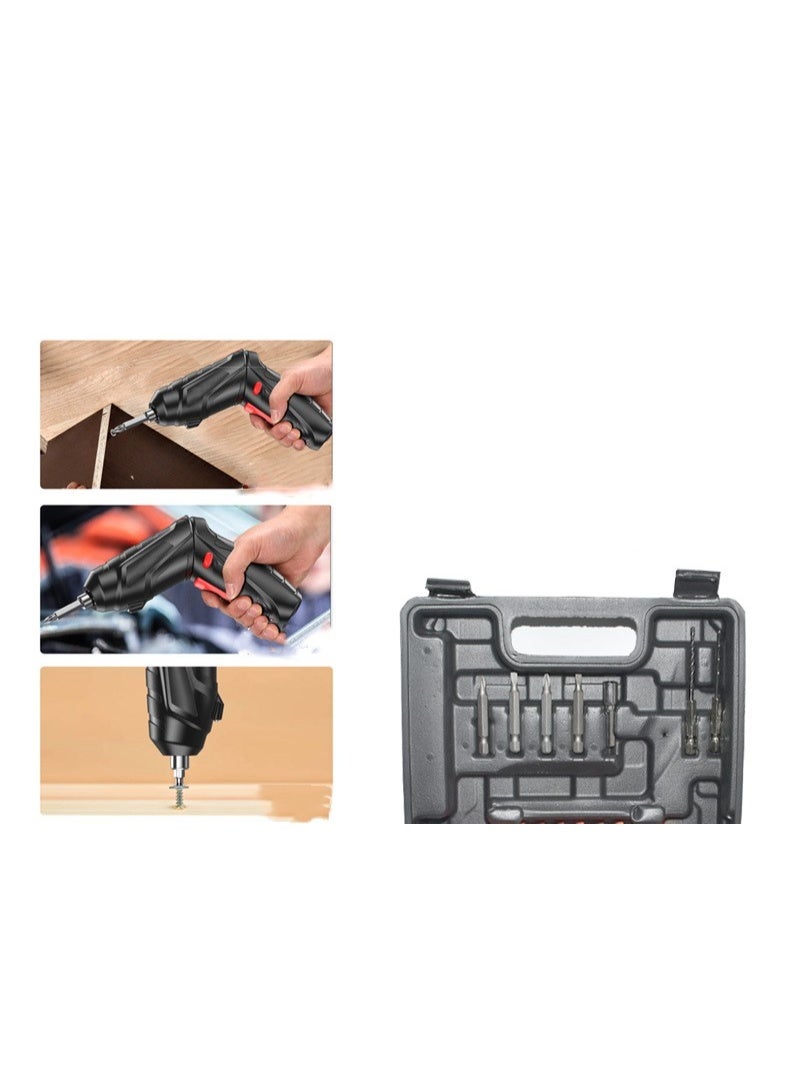 Portable Dual Electric Screwdriver Kit | Cordless Mini Power Driver with Adjustable Position Handle & LED Light | Quick & Easy Home & DIY Repair Tool Set - Image 5
