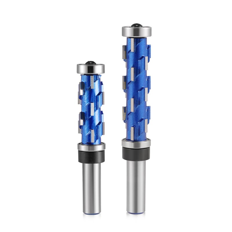 HOZLY Flush Trim Router Bit 12 Shank Double Bearings Flush Trim Bit 12 Spiral Trimming Bit Wood Router Tool Hardwood Flush Cut Router Bit Router Template Bit for Wood MDF2PCS - Image 2