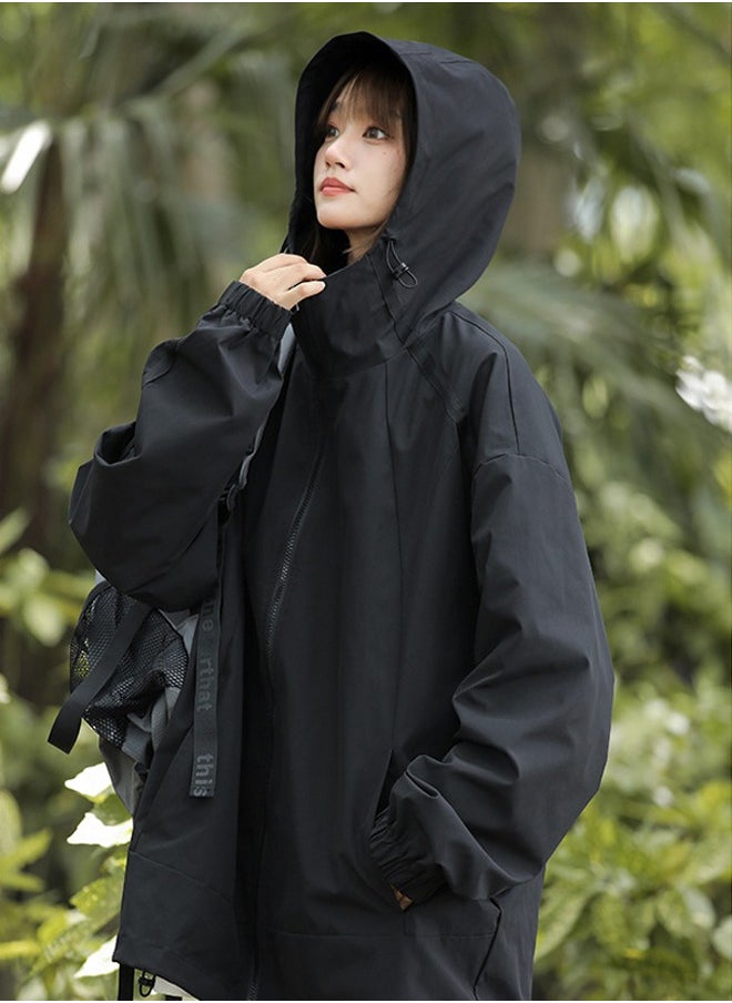 NIBEMINENT Single-layer Windproof Jacket Hiking Suits Black  - Image 3