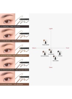 BBI@ BBIA Bbia Last Auto Eyebrow Pencil 5 Colors No Sebum Brow Definer Retractable Pencil With Dualsided Brush Waterproof Longlasting Shape & Define & Fill Eye Brow Vegan Korean Makeup (05 Walnut Brown R)  - Image 4