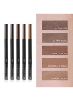 BBI@ BBIA Bbia Last Auto Eyebrow Pencil 5 Colors No Sebum Brow Definer Retractable Pencil With Dualsided Brush Waterproof Longlasting Shape & Define & Fill Eye Brow Vegan Korean Makeup (05 Walnut Brown R)  - Image 3