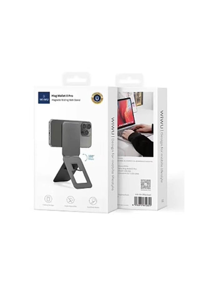 دبليو اي دبليو يو WiWU MW-004 محفظة مغناطيسية MagSafe للبطاقات Mag Wallet X Pro لون أسود - Image 2