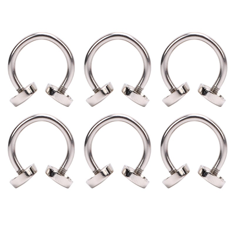 20PCS C Shaped Buckles Zinc Alloy 10mm Double Head Rivet Buckle for Clothing Collar Hat Decoration Shoe Hardware - Image 4