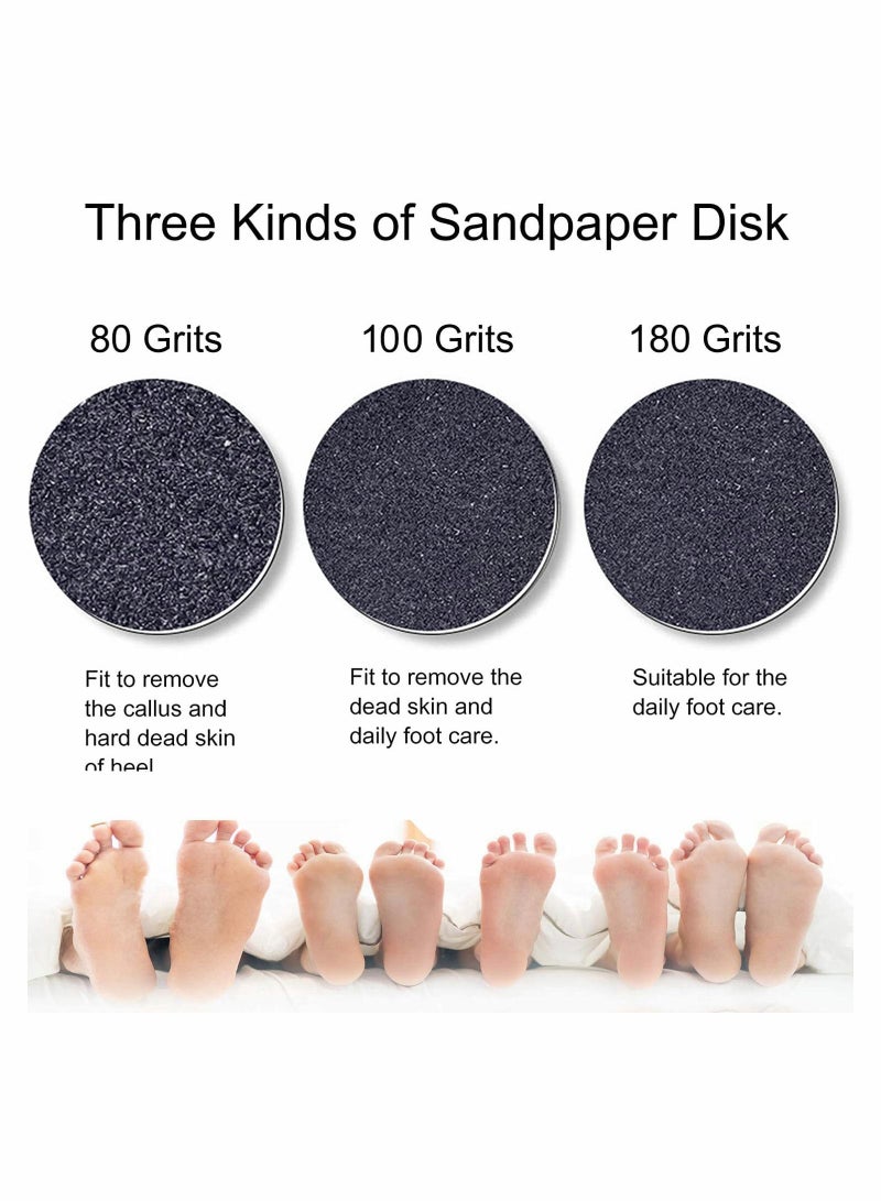 Y&D 180pcs Self-adhesive Sandpaper Disk Replacement Pad Foot File Disc for Electric Rasp Files Callus Cuticle Hard Dead Skin Removal Pedicure Tools 80Grit 100 Grit 180  - Image 4