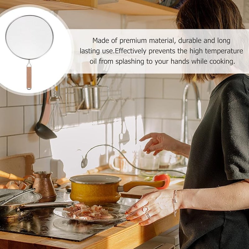 Stainless Steel Splatter Screen Oil Splash Guard For Stove Pan - Image 4
