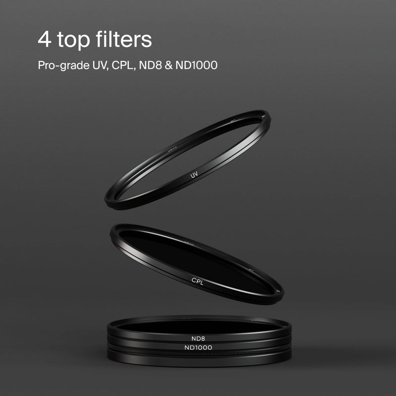 Urth 77mm 4-in-1 Magnetic Lens Filter Kit (Plus+) -UV, CPL, Neutral Density ND8, ND1000, Multi-Coated Optical Glass, Ultra-Slim Camera Lens Filters - Image 2