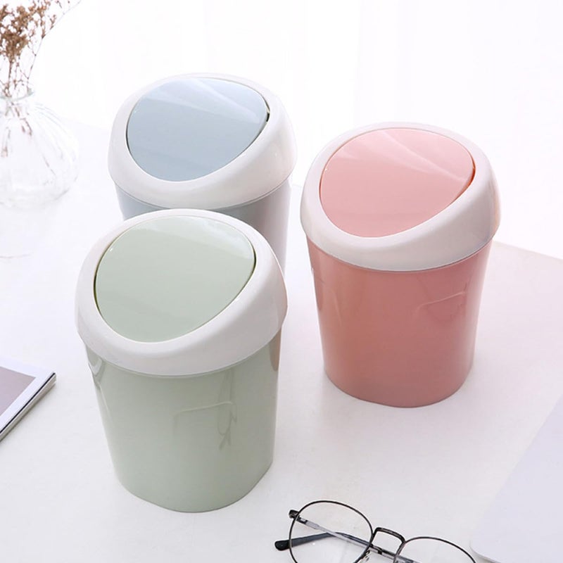3pcs Mini Desktop Trash Bin with Lid Small Household Waste Container for Office Bedroom Kitchen Tabletop Storage - Image 4