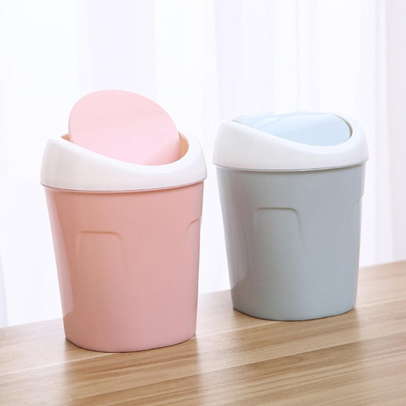 3pcs Mini Desktop Trash Bin with Lid Small Household Waste Container for Office Bedroom Kitchen Tabletop Storage - Image 5