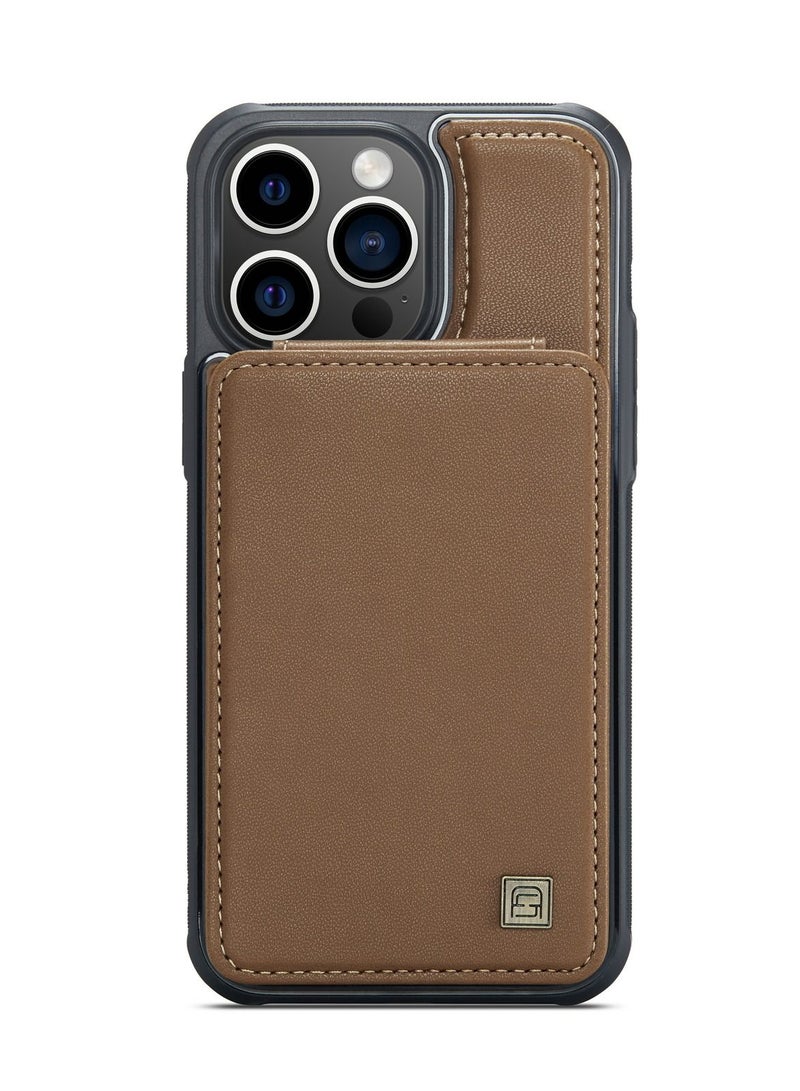 Suteni Back Cover Card Slots Leather Phone Case for iPhone - Image 1