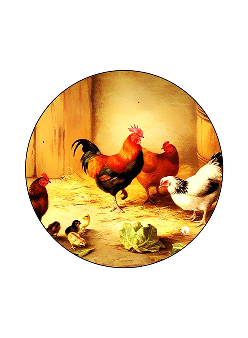RKN Chickens Print Mouse Pad Multicolour