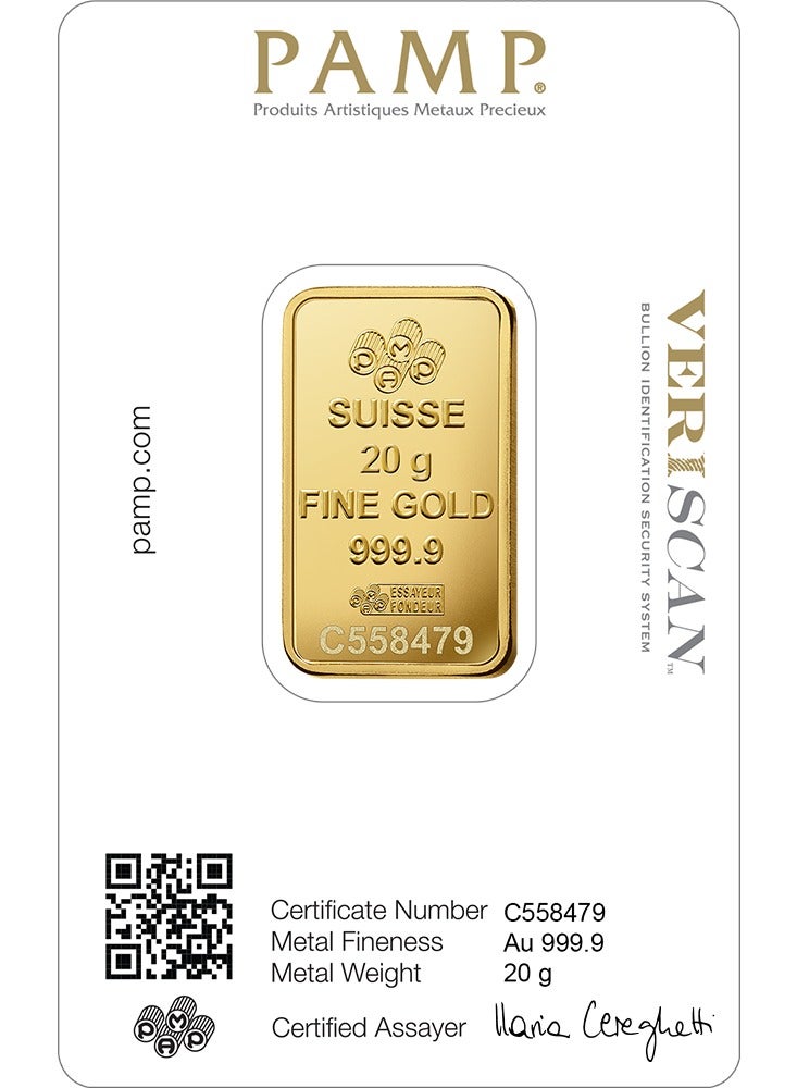 PAMP Suisse PAMP Lady Fortuna™ Gold Minted Bar - 20 gram 999.9 Purity Bar - 24 Karat - Image 2