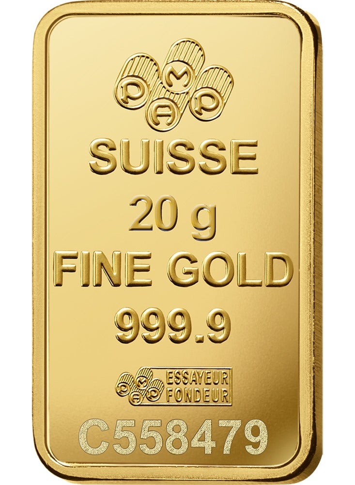 PAMP Suisse PAMP Lady Fortuna™ Gold Minted Bar - 20 gram 999.9 Purity Bar - 24 Karat - Image 3