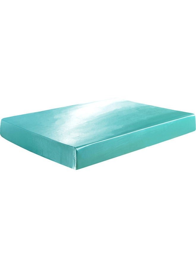 NIBEMINENT Well-made Soft Silk Fitted Sheet Cover Polyester Green 37.00 x 3.00 28.00cm - Image 1