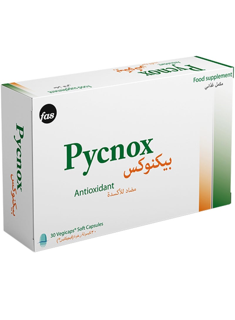 fas PycnoX Dietary Supplement Antioxidant Immune and Skin Health Support Base 30 Capsules - Image 1