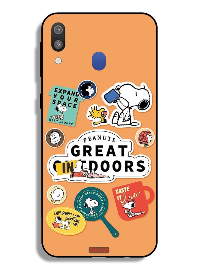 Tolwak Samsung Galaxy M20 Protective Case Cover Peanuts Stickers - Image 2