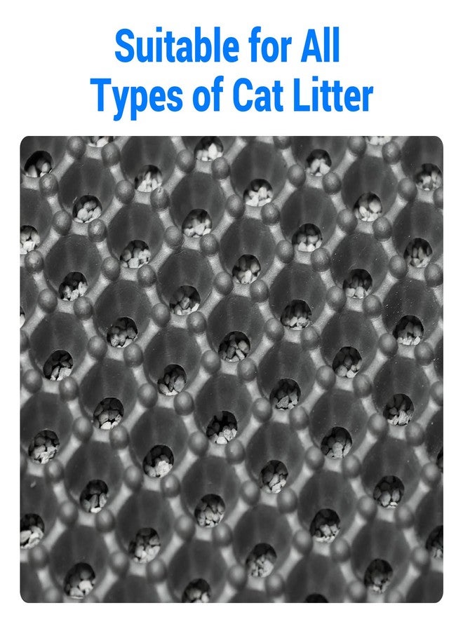CATLINK Cat Litter Mat Double Layer for Automatic Cat Litter Box, Easy to Clean Kitty Litter Mats for Floor, Scatter Control, Black - Image 3