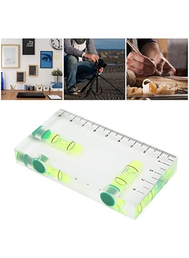 Acrylic Two Dimensional Horizontal Bubble Level For Picture Frame Desk Tripod - Image 4