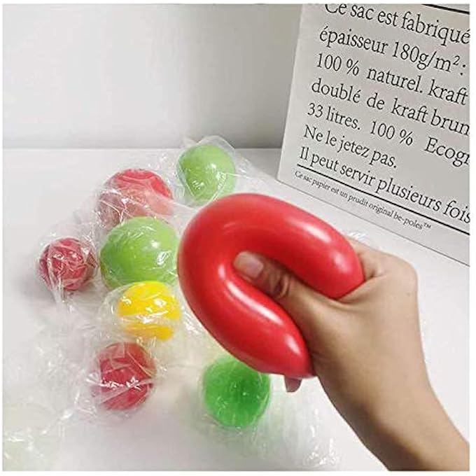 Balls Fluorescent sticky squash sticky target luminous fun sticky target decompression ceiling wall squeeze exhaust toy (Size : 65mm) - Image 3
