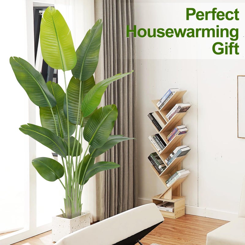Keeplush Lifelike Bird of Paradise Artificial Plant,6ft Faux Banana Leaf Tree with 13 Trunks - Perfect Indoor Silk Floor Plant for Home Decor in Living Room, Office, and Bedroom 1Pack - Image 4